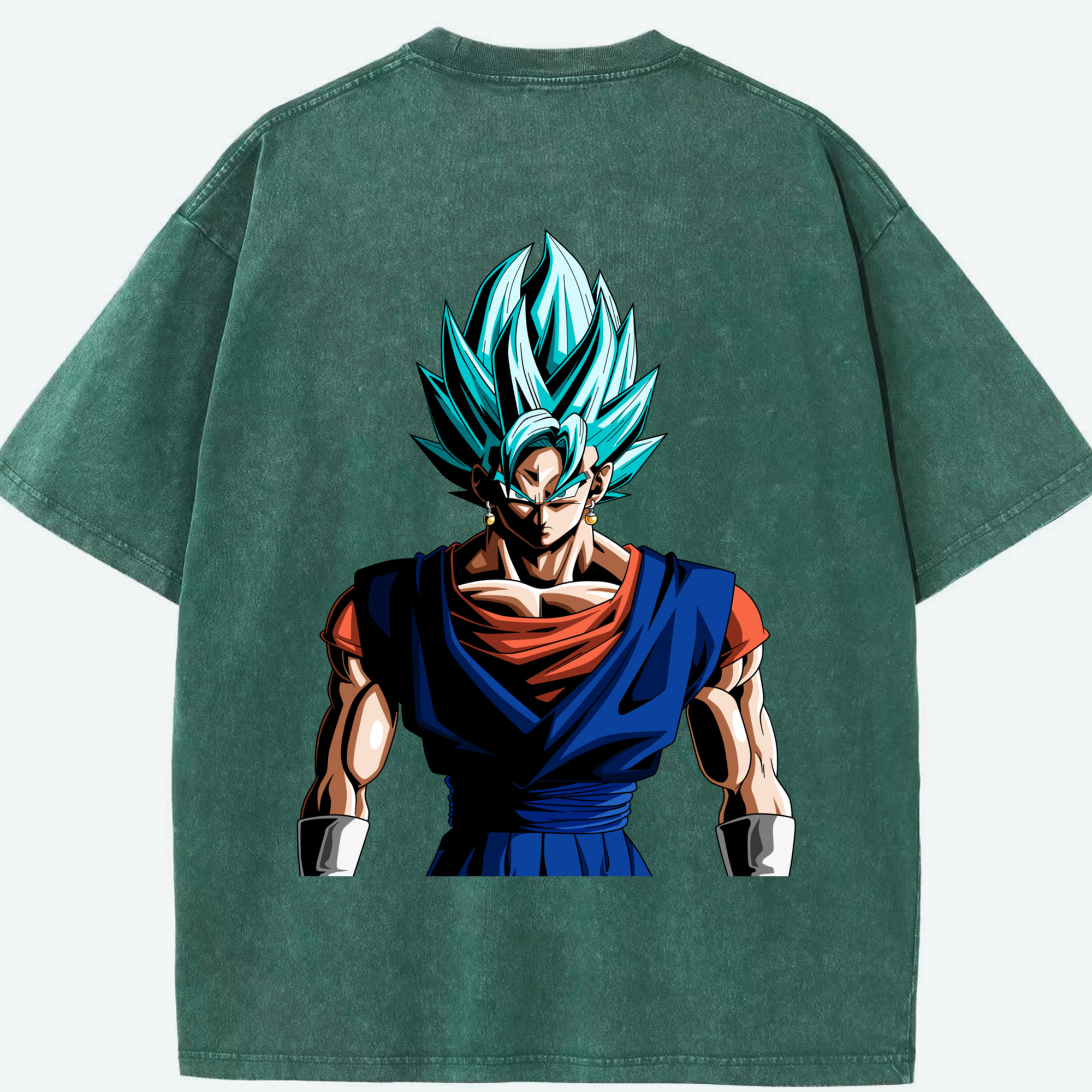 （画像用） ドラゴンボール ベジット DRAGON BALL Vegetto 綿100% ヴィンテージ風 半袖Tシャツ（背面プリント）